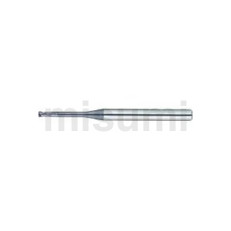 TiAℓN涂层硬质合金平头
型立铣刀2刃・超短刃・
长颈型（深肋槽加工用）